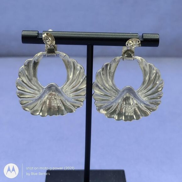 Sterling Silver 925 Door Knocker Earrings 16.9g Made in Mexico - Picture 2 of 6